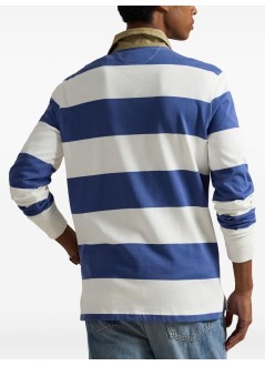 polo ralph lauren polo manknit-rugby-pullover - 710p05317002 old royal trophy cream