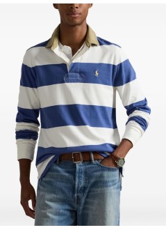 polo ralph lauren polo manknit-rugby-pullover - 710p05317002 old royal trophy cream