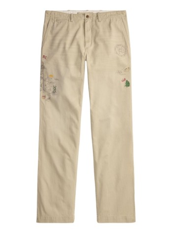 polo ralph lauren pantalon hombre woven-pants - 710p02695001 classic khaki w emb and print