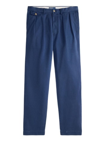 polo ralph lauren pant  manwhitmanchino-pleated - 710850209020 washed newport navy