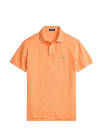 polo ralph lauren polo mansskccmslm1-short sleeve-knit - 710680784465 pompano orange c5566