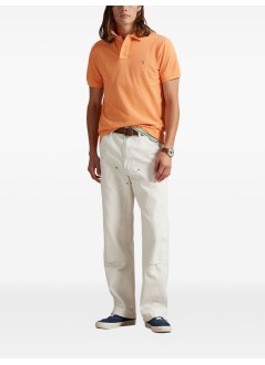 polo ralph lauren polo hombre sskccmslm1-short sleeve-knit - 710680784465 pompano orange c5566