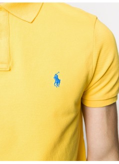 polo ralph lauren polo mansskccmslm1-short sleeve-knit - 710782592020 yellowfin c7370