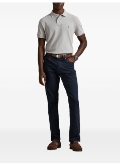 polo ralph lauren polo hombre sskccmslm1-short sleeve-knit - 710680784466 soft grey c9676