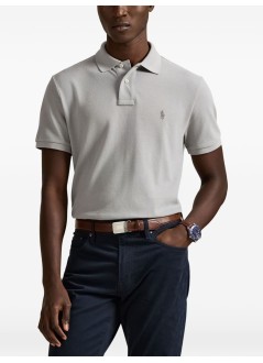 polo ralph lauren polo hombre sskccmslm1-short sleeve-knit - 710680784466 soft grey c9676