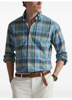 polo ralph lauren camiseria hombre cubdppcs-long sleeve-sport shirt - 710p06020007 7065a blue brown multi