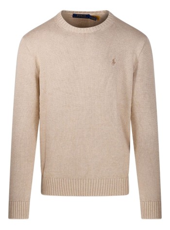 polo ralph lauren knitwear manlscnpp7gg-long sleeve-sweater - 710810846042 dune melange