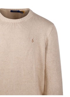 polo ralph lauren knitwear manlscnpp7gg-long sleeve-sweater - 710810846042 dune melange