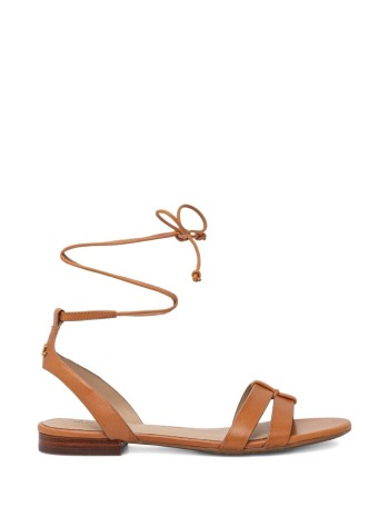 polo ralph lauren sandal womanpaloma-sandals-flat sandal - 802p01551002 classic caramel