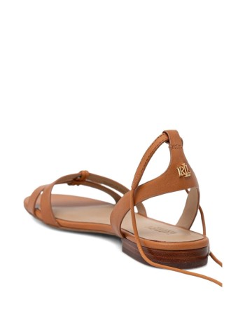 polo ralph lauren sandal womanpaloma-sandals-flat sandal - 802p01551002 classic caramel 2
