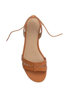 polo ralph lauren sandal womanpaloma-sandals-flat sandal - 802p01551002 classic caramel