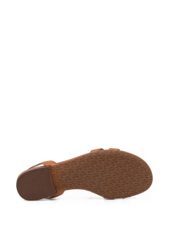 polo ralph lauren sandal womanpaloma-sandals-flat sandal - 802p01551002 classic caramel