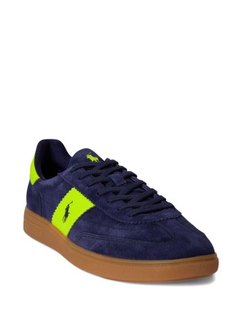 polo ralph lauren sneaker manbedford pp-sneakers-low top lace - 809p07172003 navy safety yellow 2