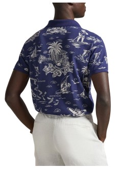 polo ralph lauren punto hombre knit-polo - 710b13971001 hrbr island bearboathouse nvy