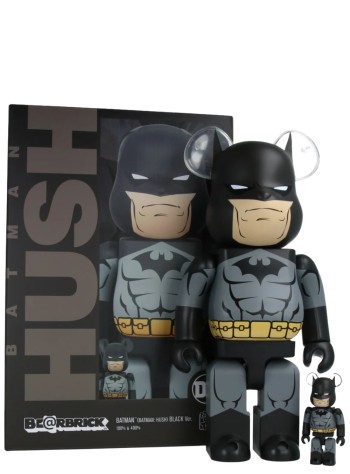 bearbrick decoracion unisexbearbrick 100% 400% batman hush batman black version - med2327 mu 2