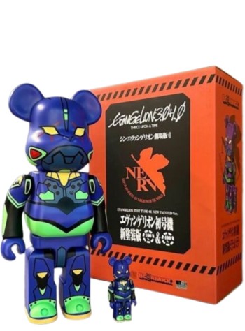 bearbrick decoracion unisexbearbrick 100% 400% evangelion eva-01 new paint - med1097 mu 2
