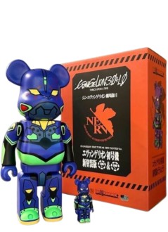 bearbrick decoracion unisexbearbrick 100% 400% evangelion eva-01 new paint - med1097 mu