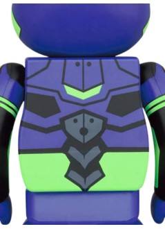 bearbrick decoracion unisexbearbrick 100% 400% evangelion eva-01 new paint - med1097 mu