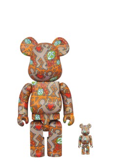 bearbrick decoracion unisexbearbrick 100% 400% keith haring bwwt 3 - med2333 mu