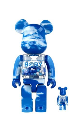bearbrick decoracion unisexbearbrick 100% 400% my first bearbrick baby blue sky - med2505 mu