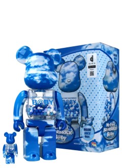 bearbrick decoracion unisexbearbrick 100% 400% my first bearbrick baby blue sky - med2505 mu