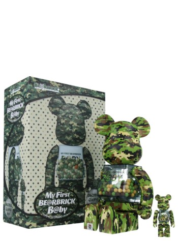 bearbrick decoracion unisexbearbrick 100% 400% my first bearbrick baby digital camo - med2558 mu 2