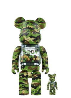 bearbrick decoracion unisexbearbrick 100% 400% my first bearbrick baby digital camo - med2558 mu