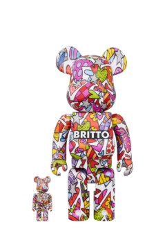 bearbrick decoracion unisexbearbrick 100% 400% romero britto heart - med2282 mu