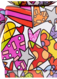 bearbrick decoracion unisexbearbrick 100% 400% romero britto heart - med2282 mu