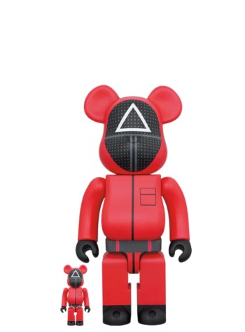bearbrick decoracion unisexbearbrick 100% 400% squid game soldier - med1104 mu