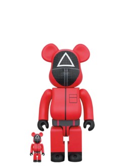 bearbrick decoracion unisexbearbrick 100% 400% squid game soldier - med1104 mu