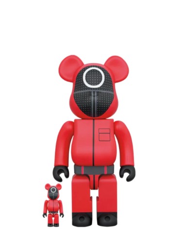 bearbrick decoracion unisexbearbrick 100% 400% squid game worker - med1106 mu