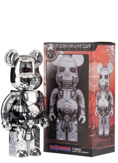 bearbrick decoracion unisexbearbrick 400% terminator 2 t-800 endoskeleton - med2437 mu