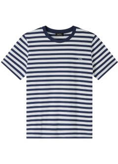 a.p.c. camiseta hombre t-shirt standard apc brode raye - cohbzm26419 iak dark navy