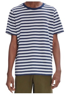 a.p.c. camiseta hombre t-shirt standard apc brode raye - cohbzm26419 iak dark navy