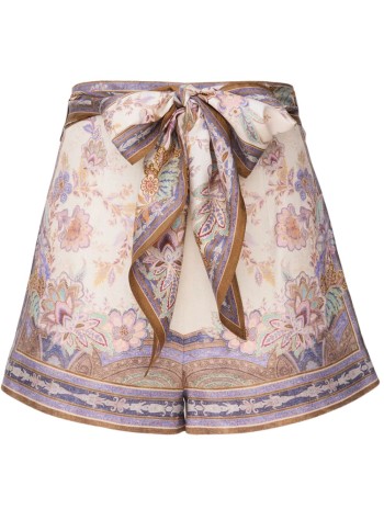 zimmermann short pant womanluna scarf tie short - 5214as261 cbpa