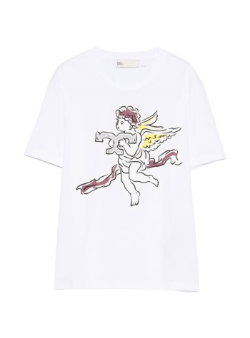 tory burch top womanprinted cotton t-shirt - 183156100 100