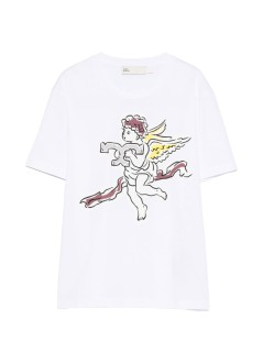tory burch top mujer printed cotton t-shirt - 183156100 100