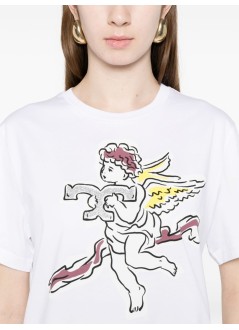 tory burch top mujer printed cotton t-shirt - 183156100 100