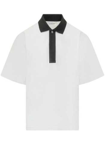 lanvin punto hombre piqué jersey contrast collar polo - rmpl0007j042p26 00