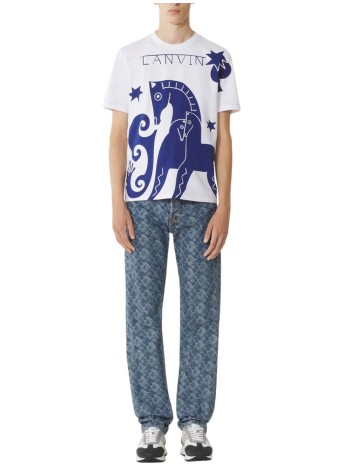 lanvin camiseta hombre horse print t-shirt - rmts0016j314p26 01 2
