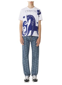 lanvin camiseta hombre horse print t-shirt - rmts0016j314p26 01