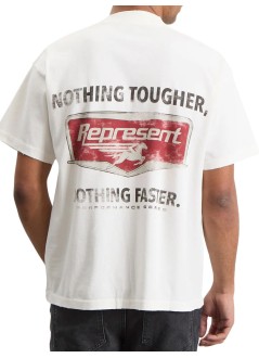represent t-shirt mannothing faster t-shirt - mlm100596 flat white