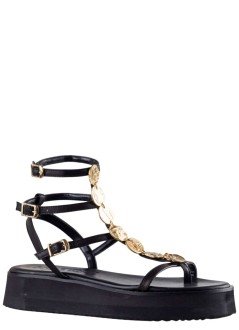 kotris sandals sandalia mujer coins platform sandal - 18750 black