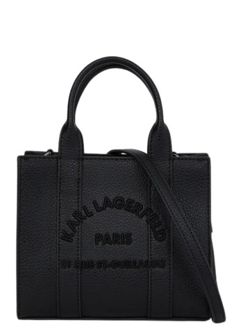 karl lagerfeld handbag womank/rsg mn square tote peb emb - b1w30042 999