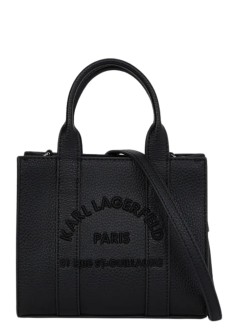 karl lagerfeld handbag womank/rsg mn square tote peb emb - b1w30042 999