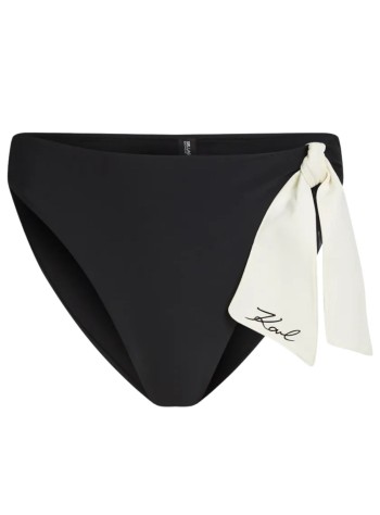 karl lagerfeld bikini panties womankarl bow hw cheeky bottom - b2w46028 999