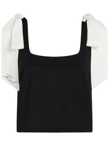 karl lagerfeld top womankarl bow beach top - b2w46036 999