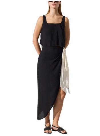 karl lagerfeld top womankarl bow beach top - b2w46036 999 2