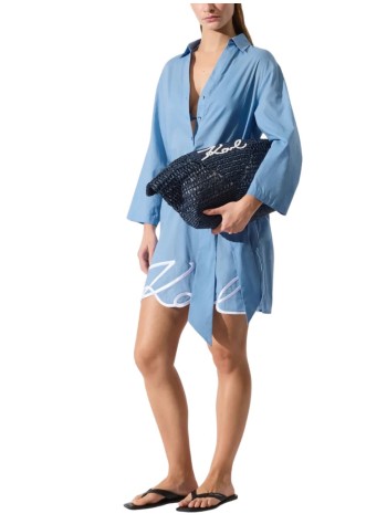 karl lagerfeld dress womankarl dna signature beach dress - a2w46075 349 2